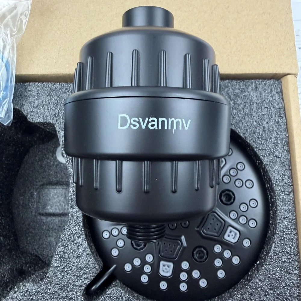 Dsvanmv Filter Shower Head Combination Matte‎ Black Wall Mounted Shower Filter